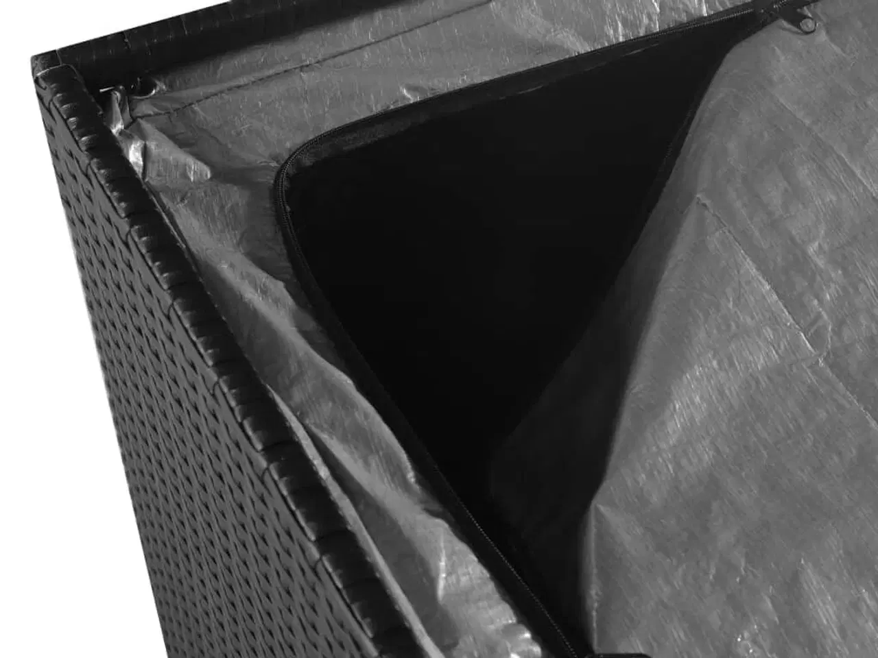 Billede 5 - Udendørs opbevaringskasse 150x100x100 cm polyrattan sort