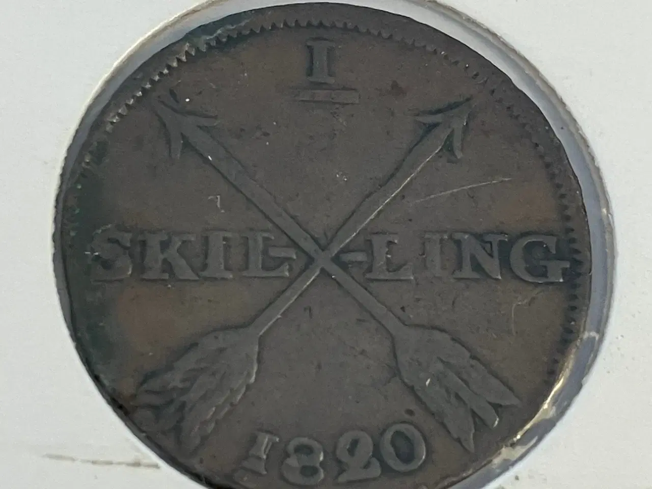 Billede 1 - 1/2 skilling 1820 Sweden - Bad condition