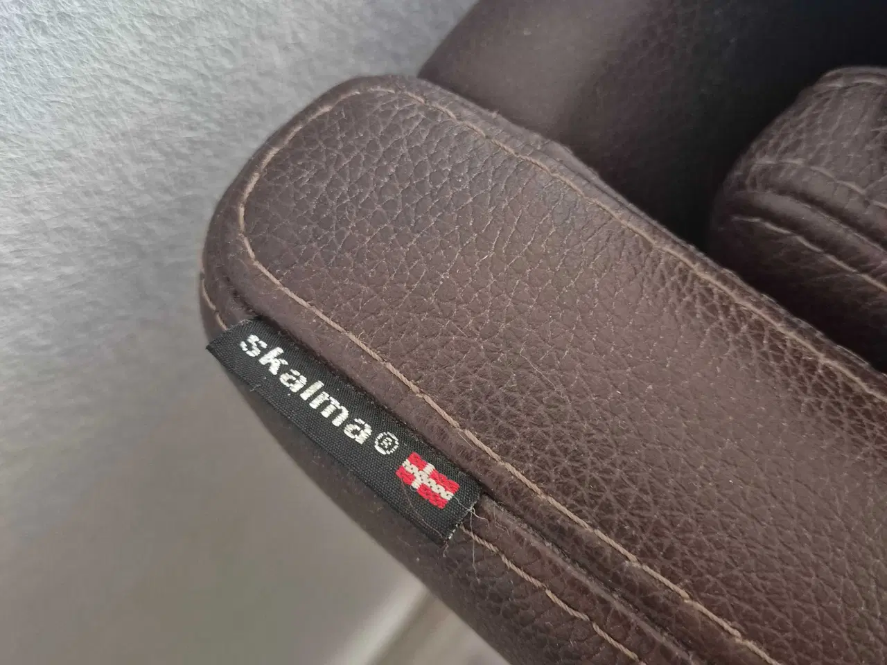 Billede 5 - Skalma 3-pers brun lædersofa
