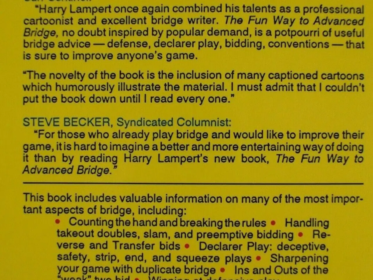 Billede 4 - the fun way to advanced bridge, by harry lampert, 