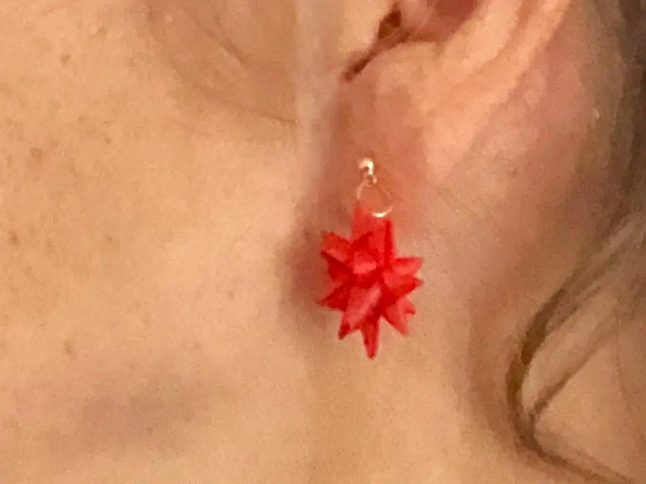 Billede 13 - Håndlavede juleøreringe med stjerner