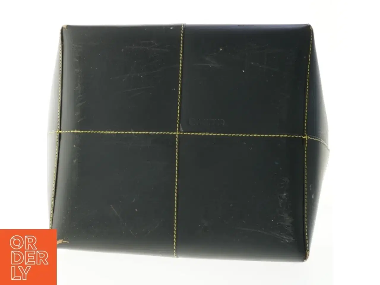 Billede 3 - Blade opbevaring. læder opbevaringskurv (str. 31x28 cm)