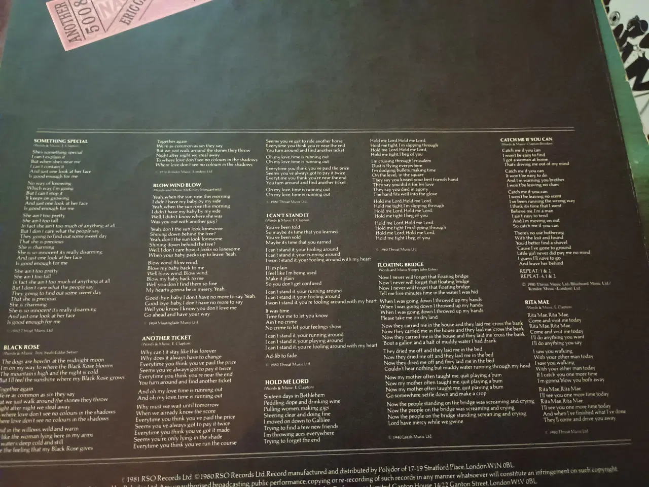 Billede 5 - Eric Clapton, Another Ticket.
