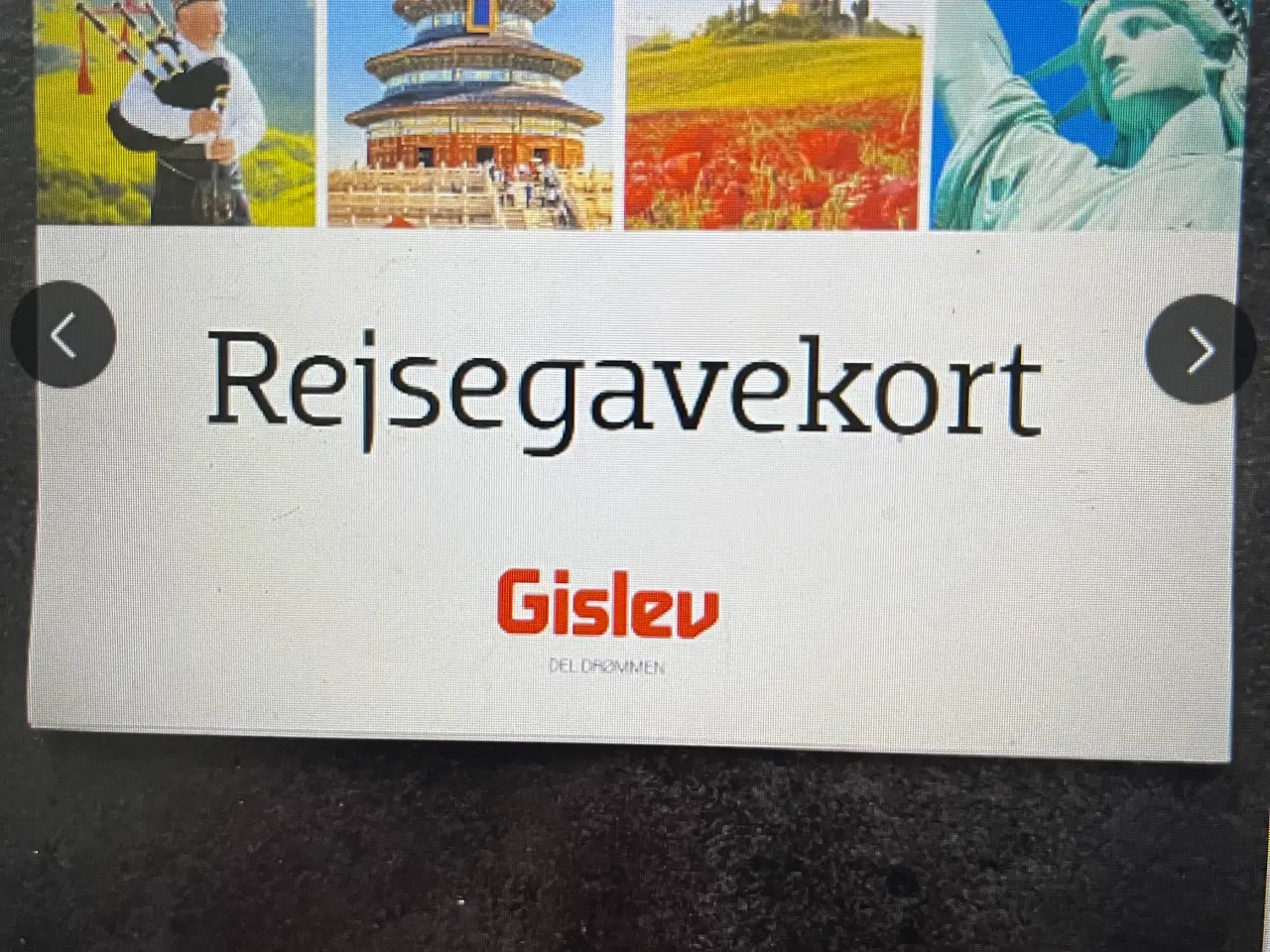 Billede 1 - GISLEV REJSE GAVEKORT KØBES