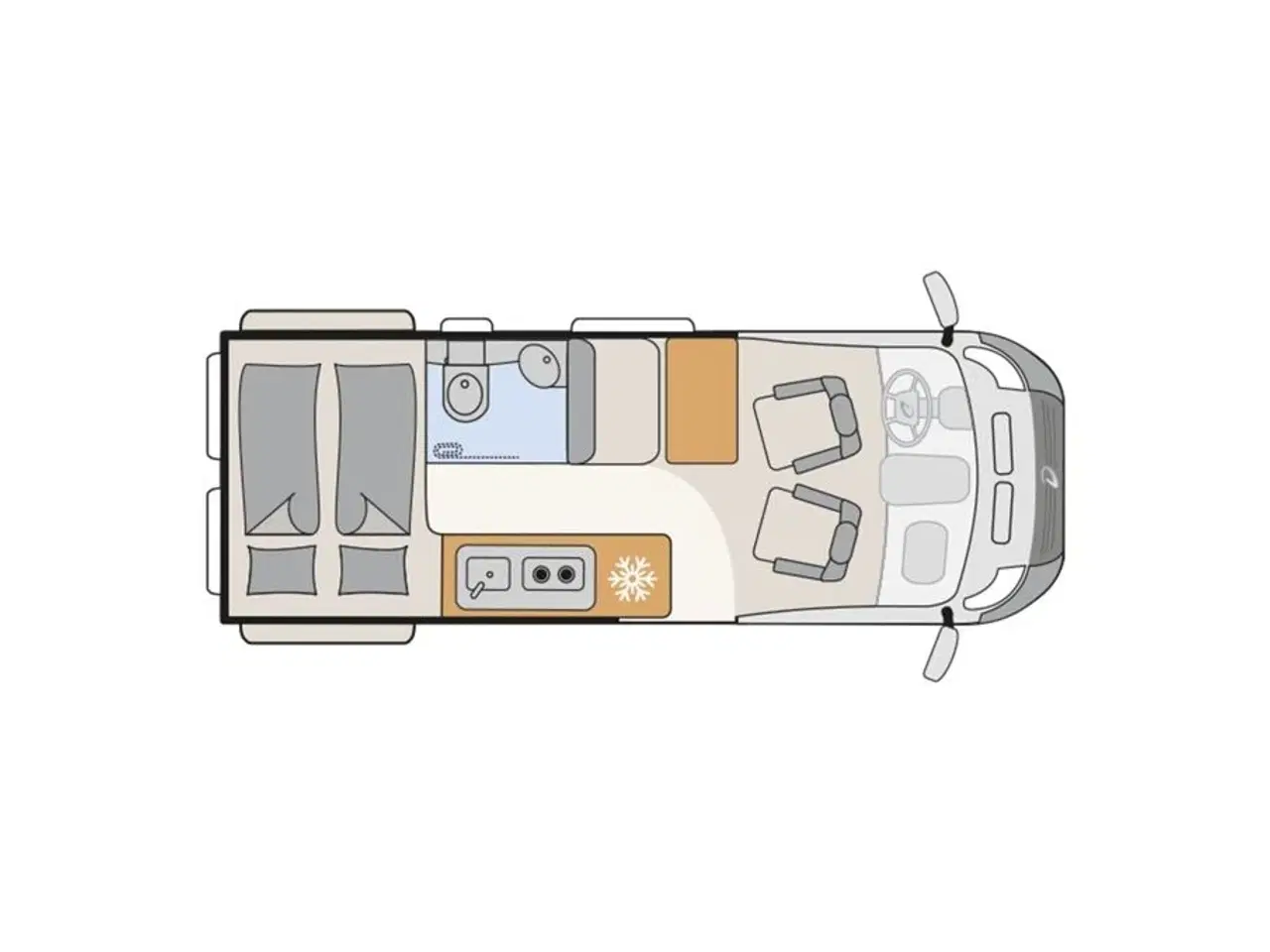 Billede 2 - 2024 - Dethleffs Globetrail CVD 590 DK   Dethleffs korte Camper Van - Globetrail Classic markerer begyndersegmentet med høj kvalitet