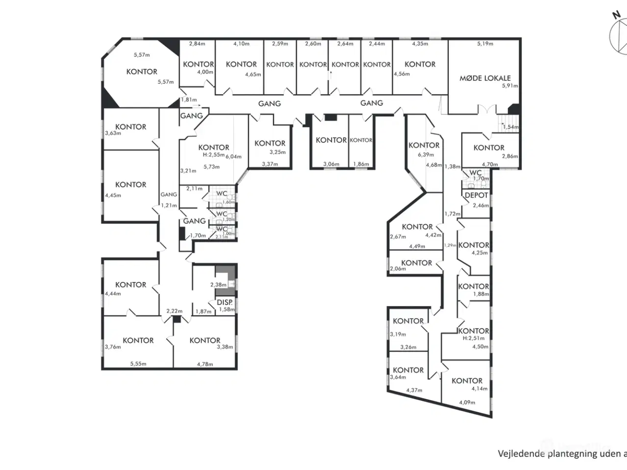 Billede 10 - 721 m² kontor med fantastisk lysindfald og udsigt til Botanisk Have