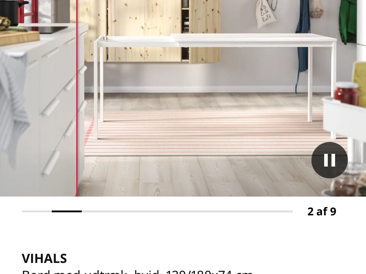 Billede 4 - Spisebord med udtræk