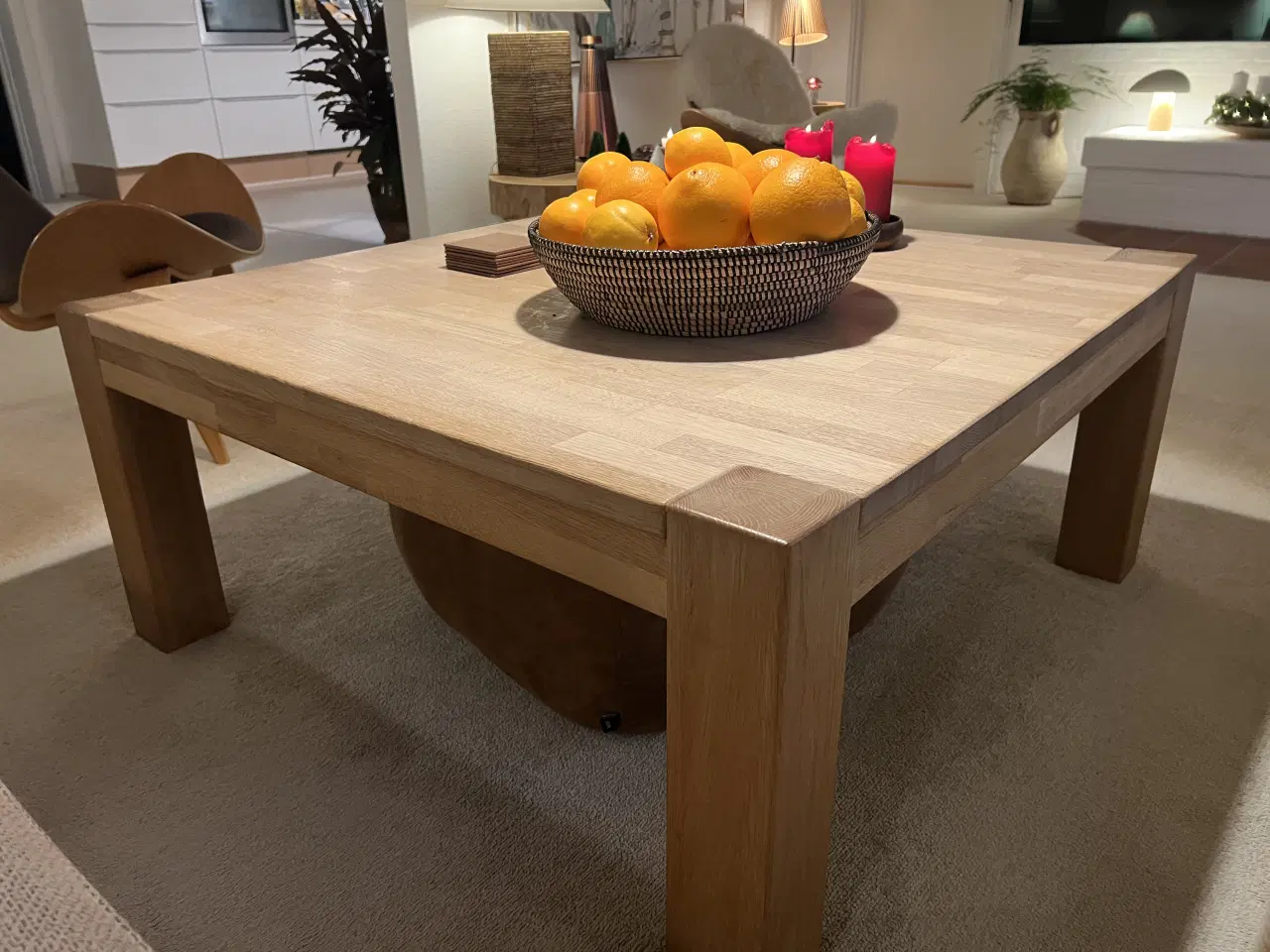 Billede 3 - Sofabord i massiv egetræ