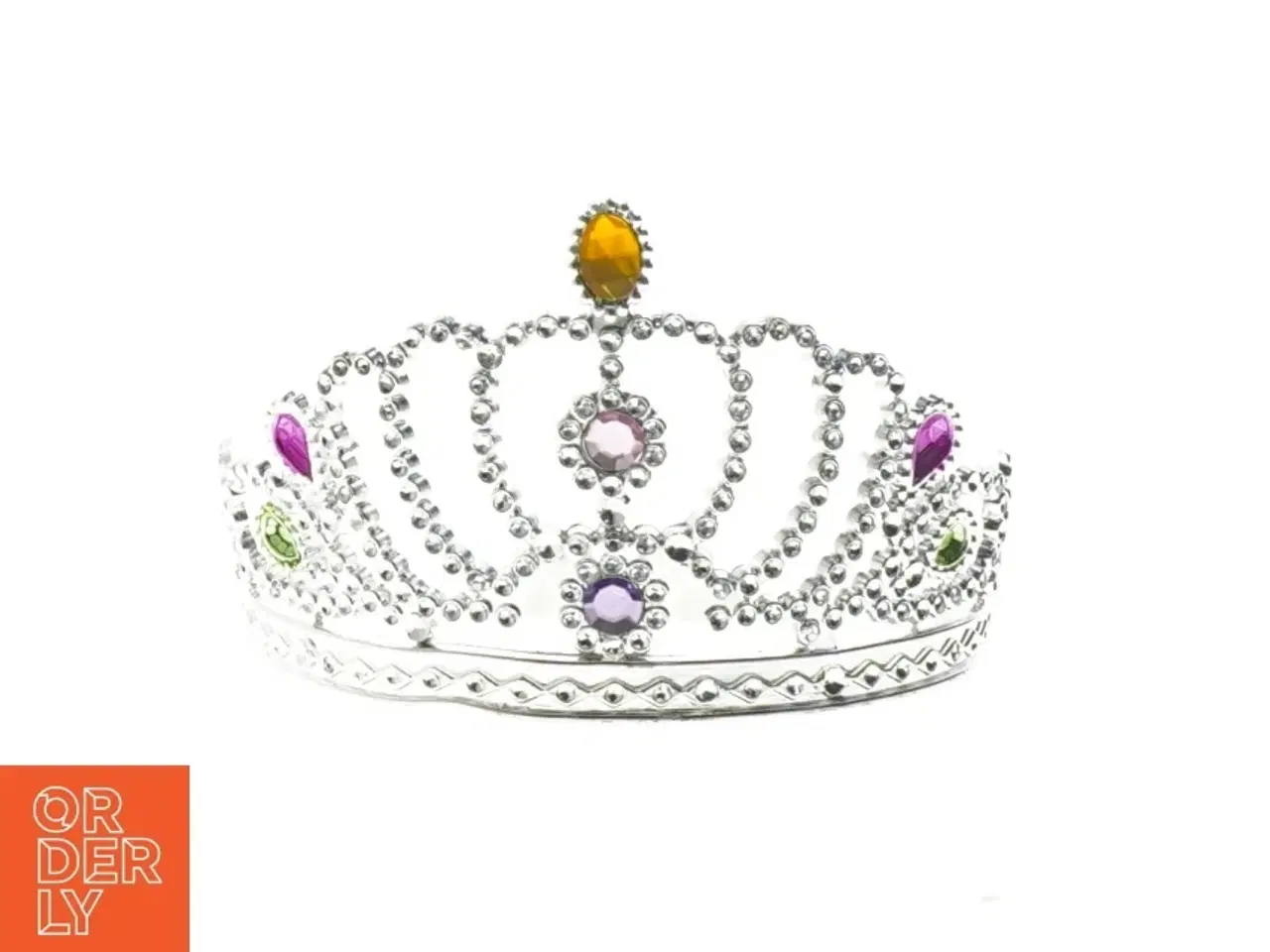 Billede 1 - Prinsessetiara med farvede sten (str. Ø 13 cm)