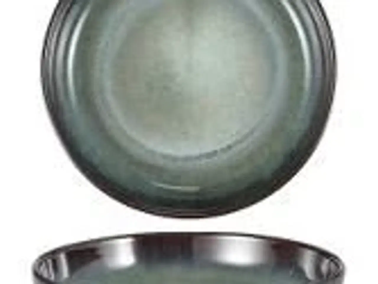 Billede 1 - 12 stk. Tallerken høj kant stentøj mint 185 mm Rustik