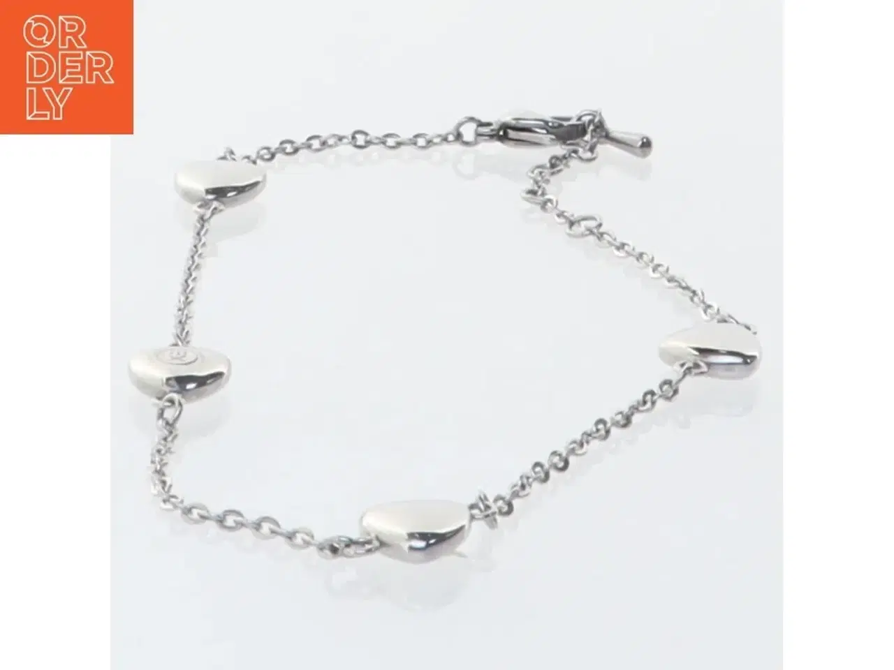 Billede 2 - Sølv armbånd med hjerteanhæng (str. 29 cm)