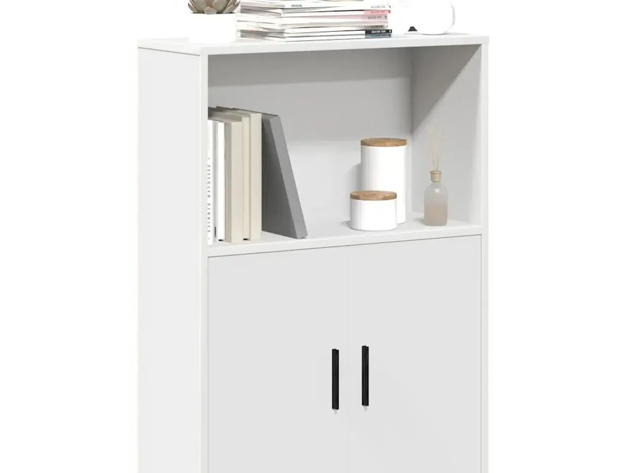 Billede 1 - Bogreol 60x24x85 cm konstrueret træ hvid