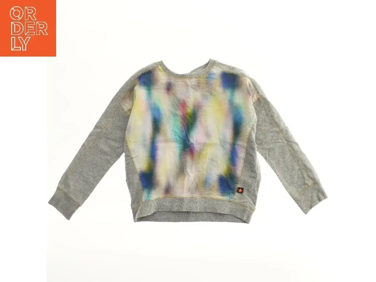 Billede 1 - Grå sweatshirt med farverigt mønster fra Molo (str. 128)