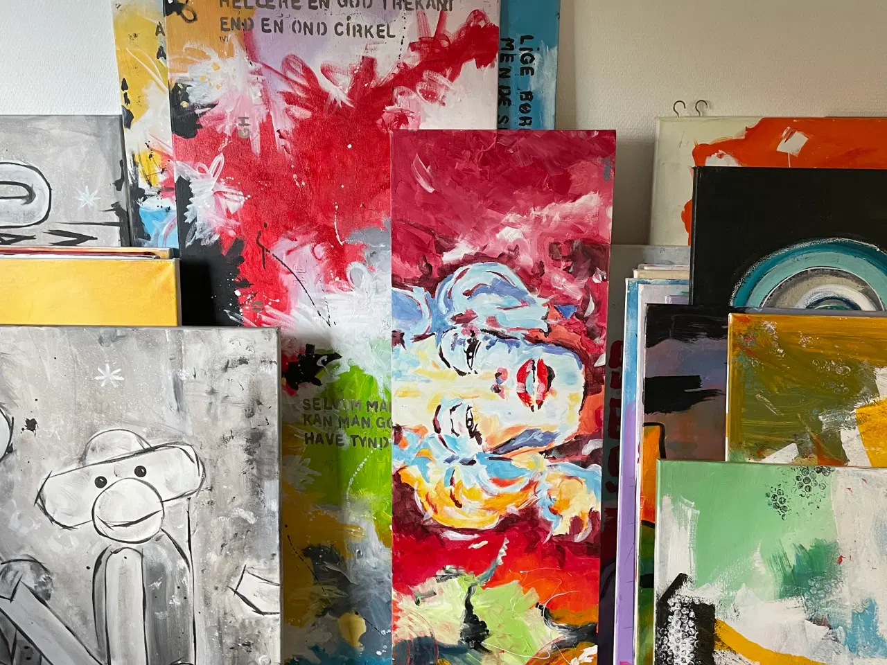 Billede 1 - IKEA lamper samt akryl på lærred