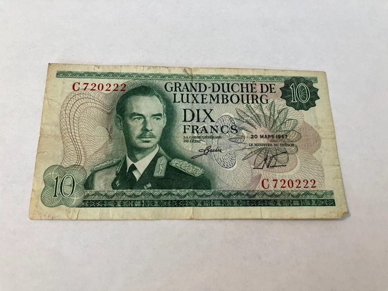 Billede 1 - 10 Francs Luxembourg 1967