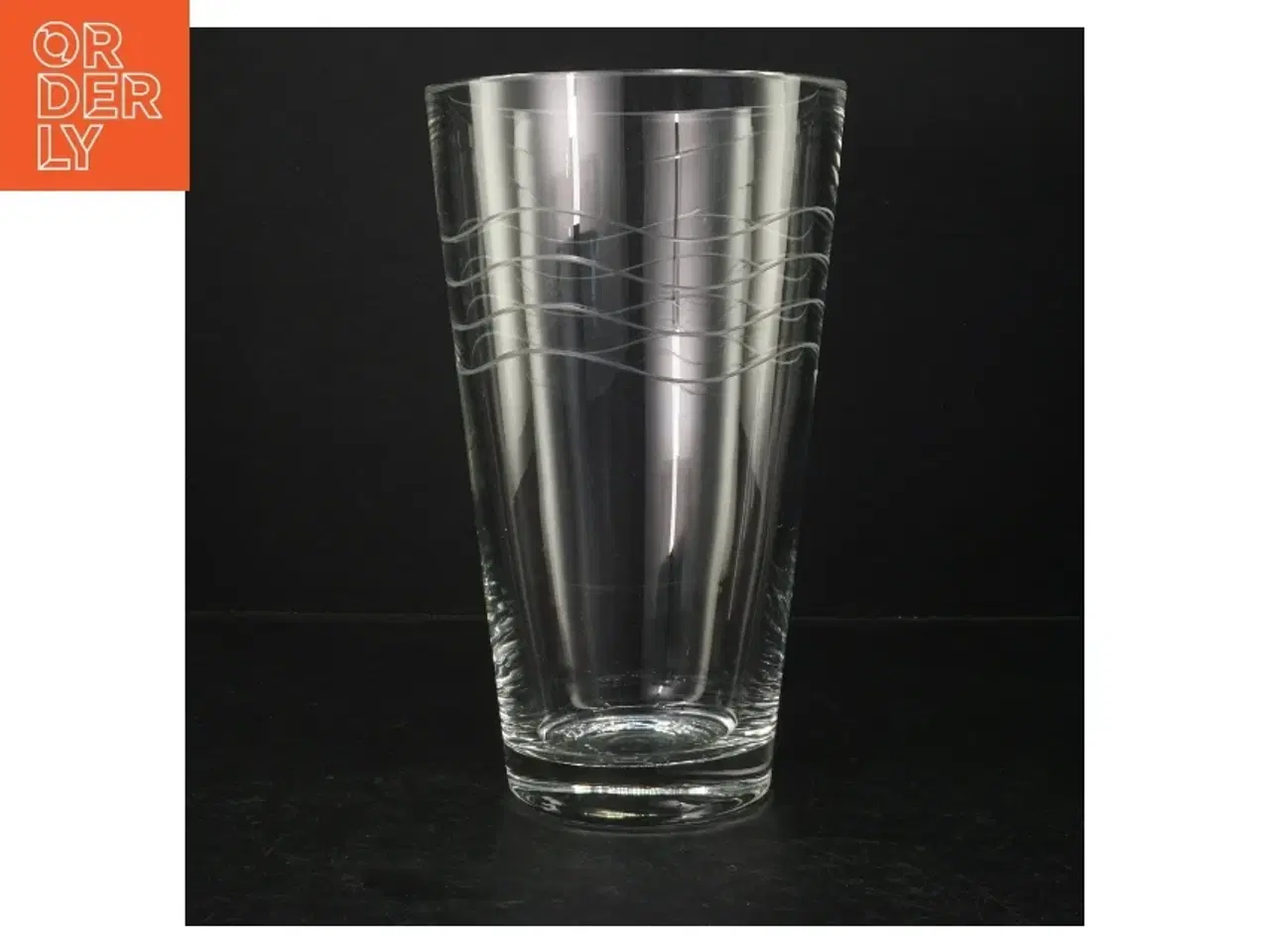 Billede 1 - Glasvase (str. H. 25 cm. ø. 15 cm)