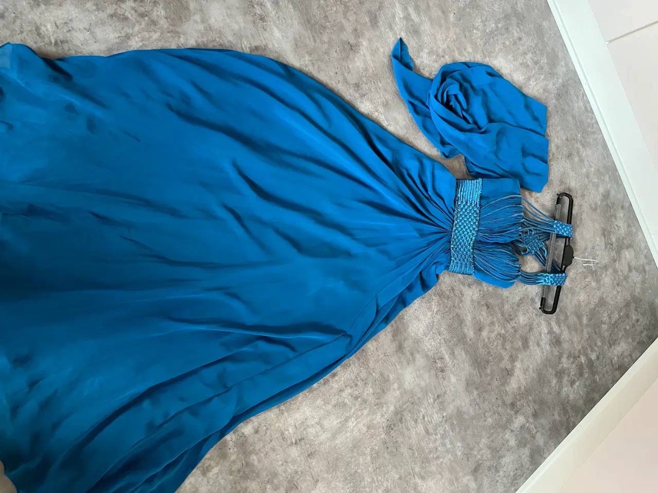 Billede 3 - Lang kjole petrolium bar ryg