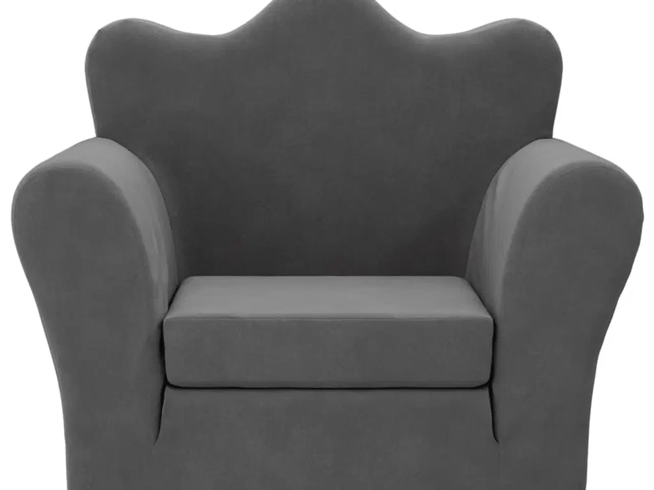 Billede 3 - Sovesofa til børn blødt plys antracitgrå