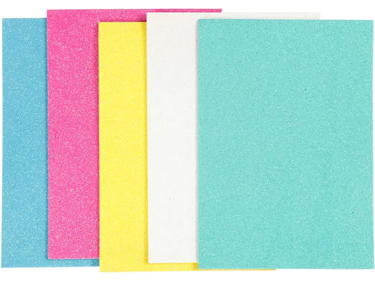 Billede 1 - Mosgummi, A5, ark 148x210 mm, tykkelse 2 mm, ass. farver, 5ark/ 1 pk.