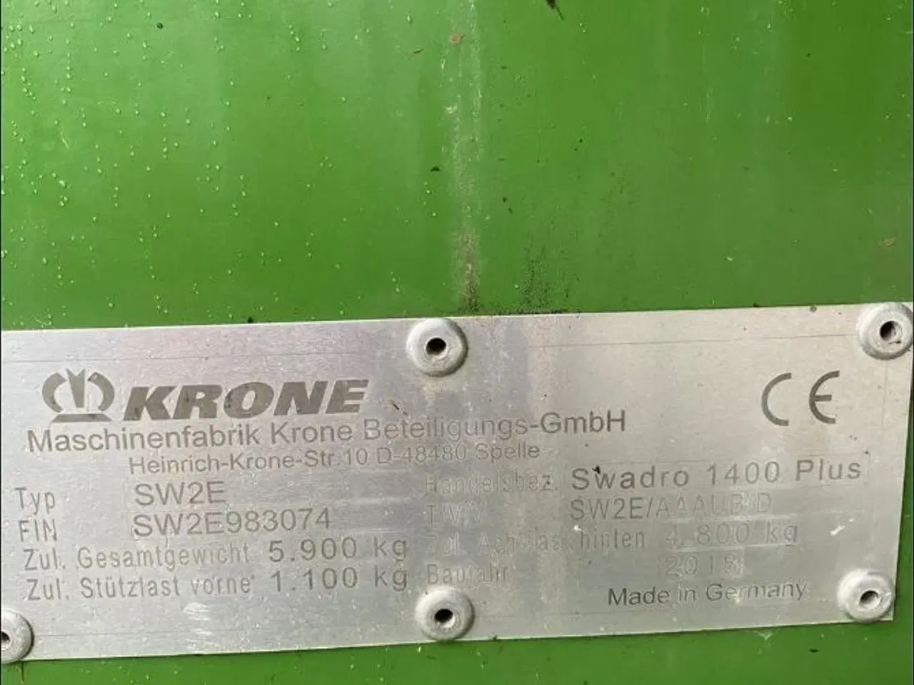 Billede 14 - KRONE SWADRO 1400 PLUS