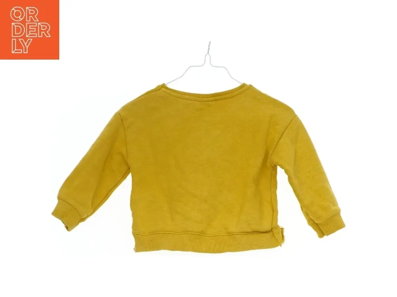 Billede 2 - Gul sweatshirt med mønstrede bånd fra Zara (str. 80)