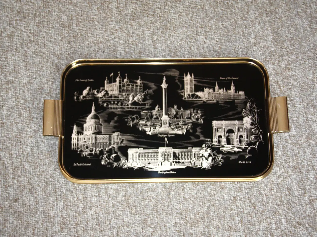 Billede 1 - Engelsk vintage Serverings bakke Woodmet