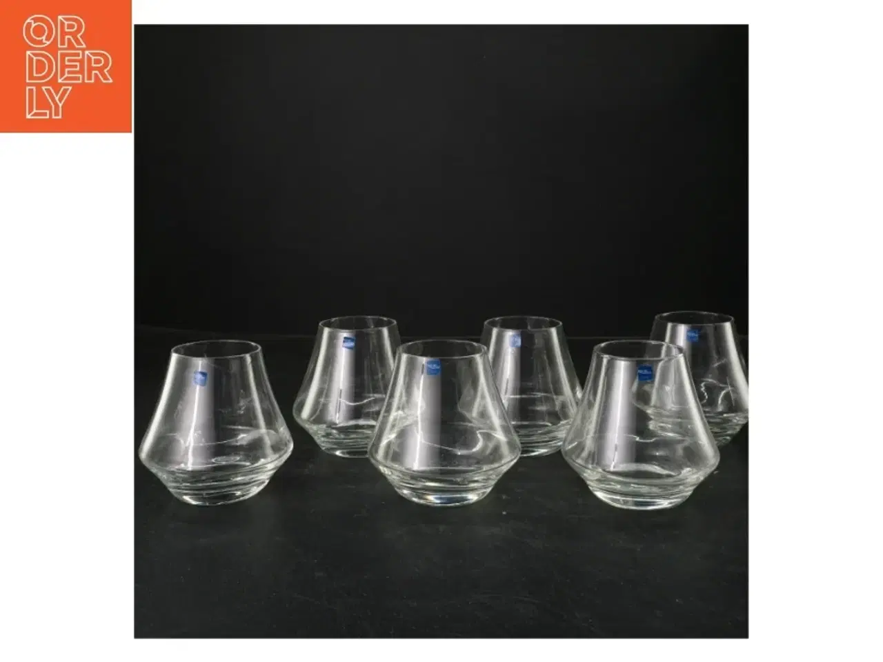 Billede 1 - Sæt af 6 romglas fra Lyngby Glas (str. Ø. 5,5 cm. længde. 9 cm)