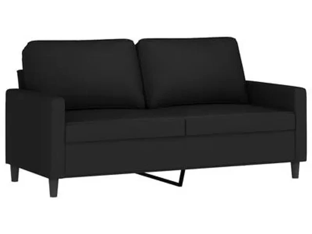Billede 1 - vidaXL 2-personers sofa 140 cm fløjl sort