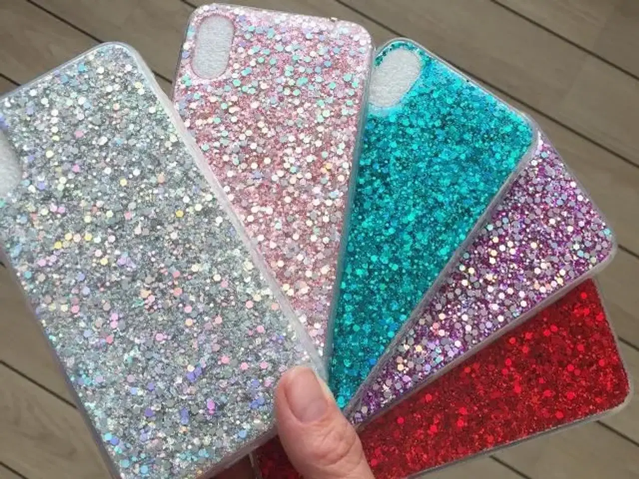 Billede 18 - Rød glimmer cover iPhone 5 SE 6 6s 7 8 P