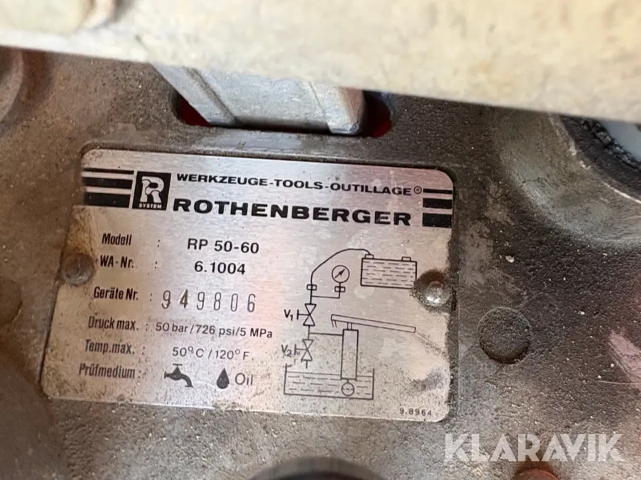 Billede 5 - Trykpumpe og spand Rothenberger RP 50-60