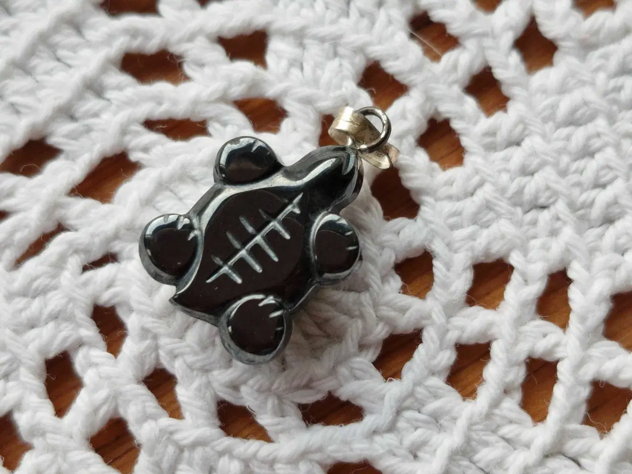 Billede 2 - Vedhæng til halskæde i blodsten 