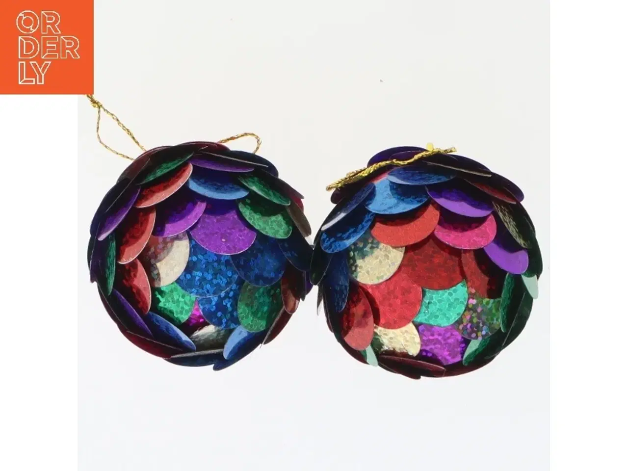 Billede 1 - Dekorative kugler med glitteroverflade (str. Ø 5 cm)