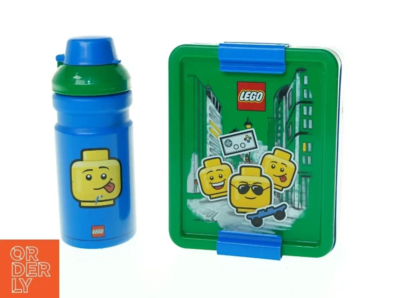 Billede 1 - Madkasse og drikkedunk fra Lego (str. 16 x 13 cm)