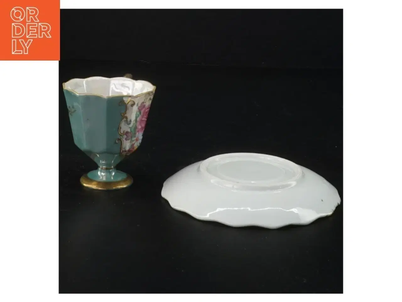 Billede 2 - Mokkakop med underkop (str. Diameter, 12 cm kop 7 x 6,5 cm)