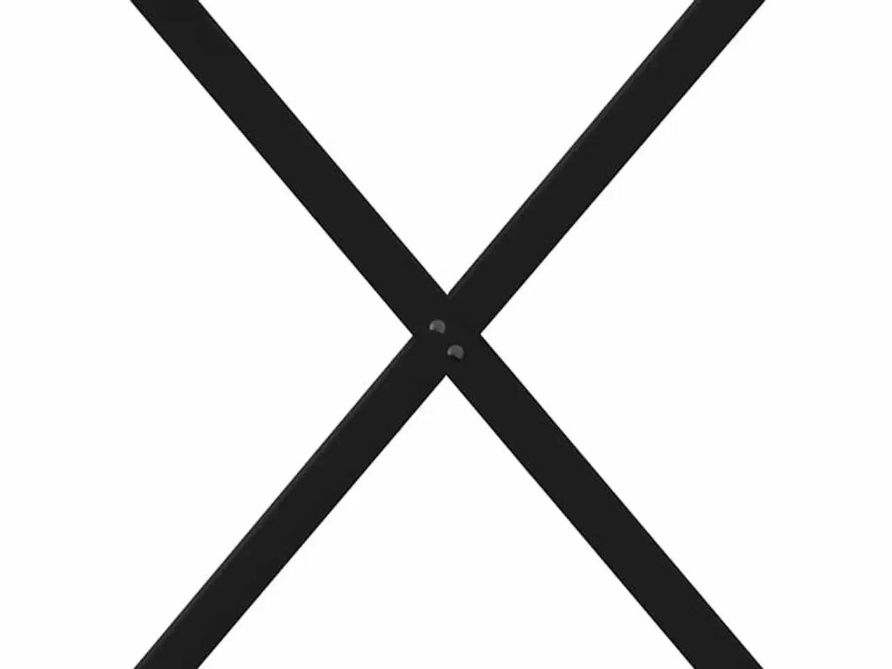 Billede 5 - Spisebordsben X-formet 2 stk. 80x(72-73) cm stål sort