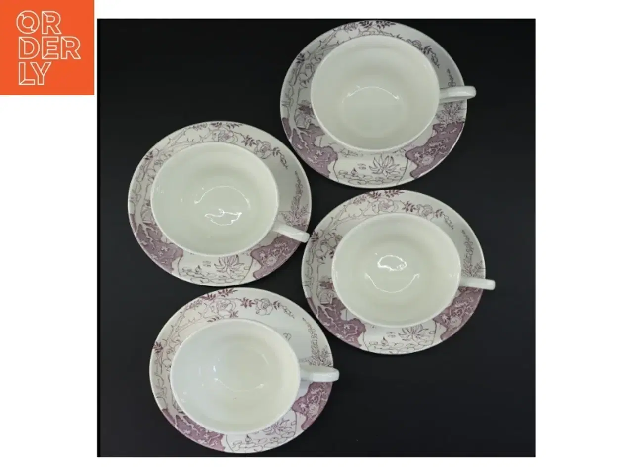 Billede 2 - Retro porcelænskopper med underskåle fra Irma (str. Underkop 17,5 x 2 cm kop 15 x 11,5 x 7,5 cm)