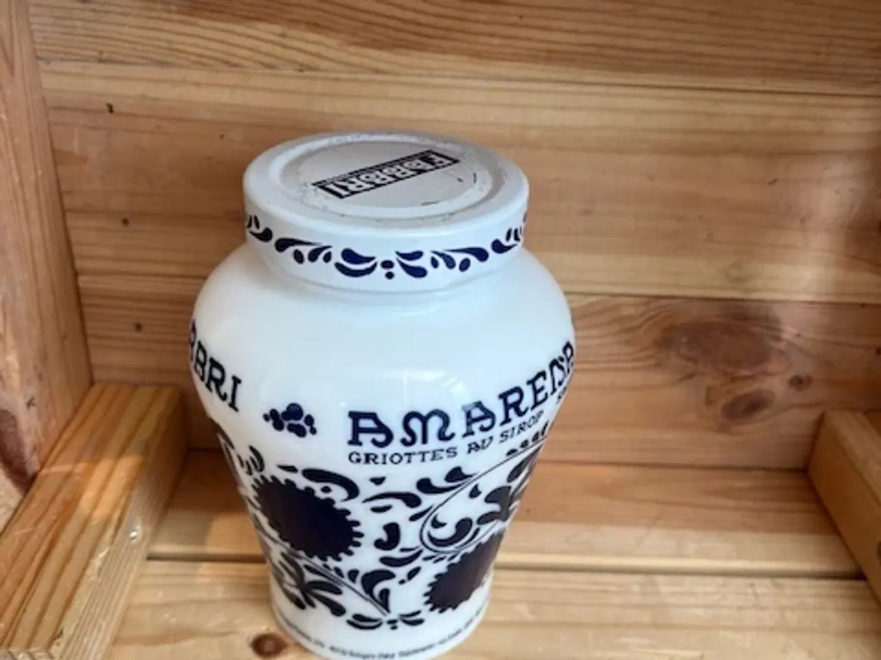 Billede 1 - Ikonisk Amarena Fabbri krukke i mælkeglas – 13,5 c