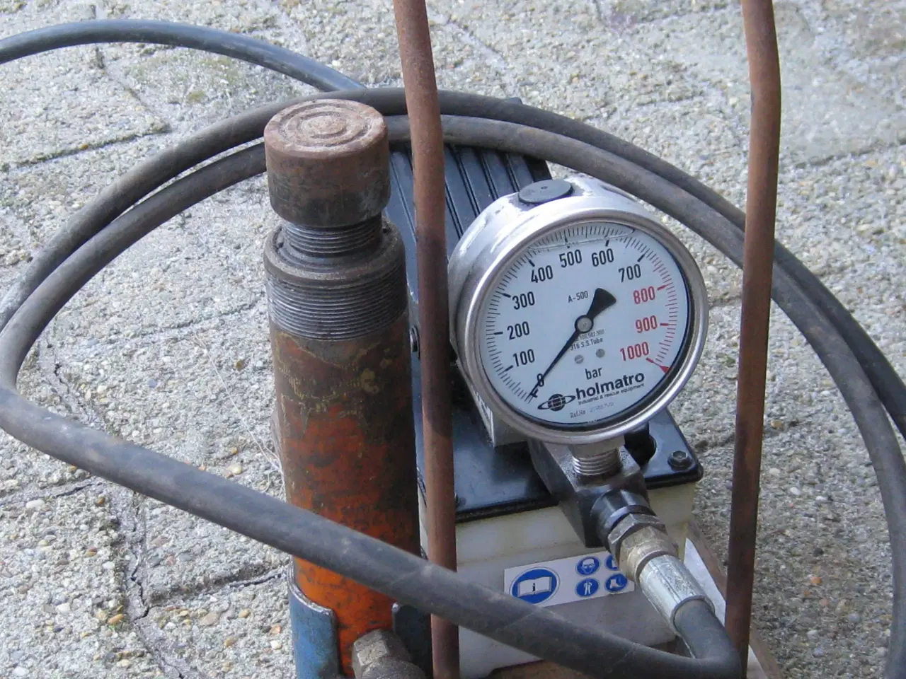 Billede 1 - Hydraulik luftpumpe 700 bar m. cylinder