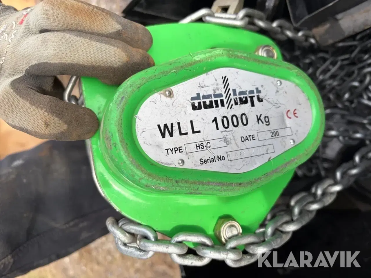 Billede 6 - Kædetalje trifortalje kædeslængder pladeklo og donkrafte samlet lot