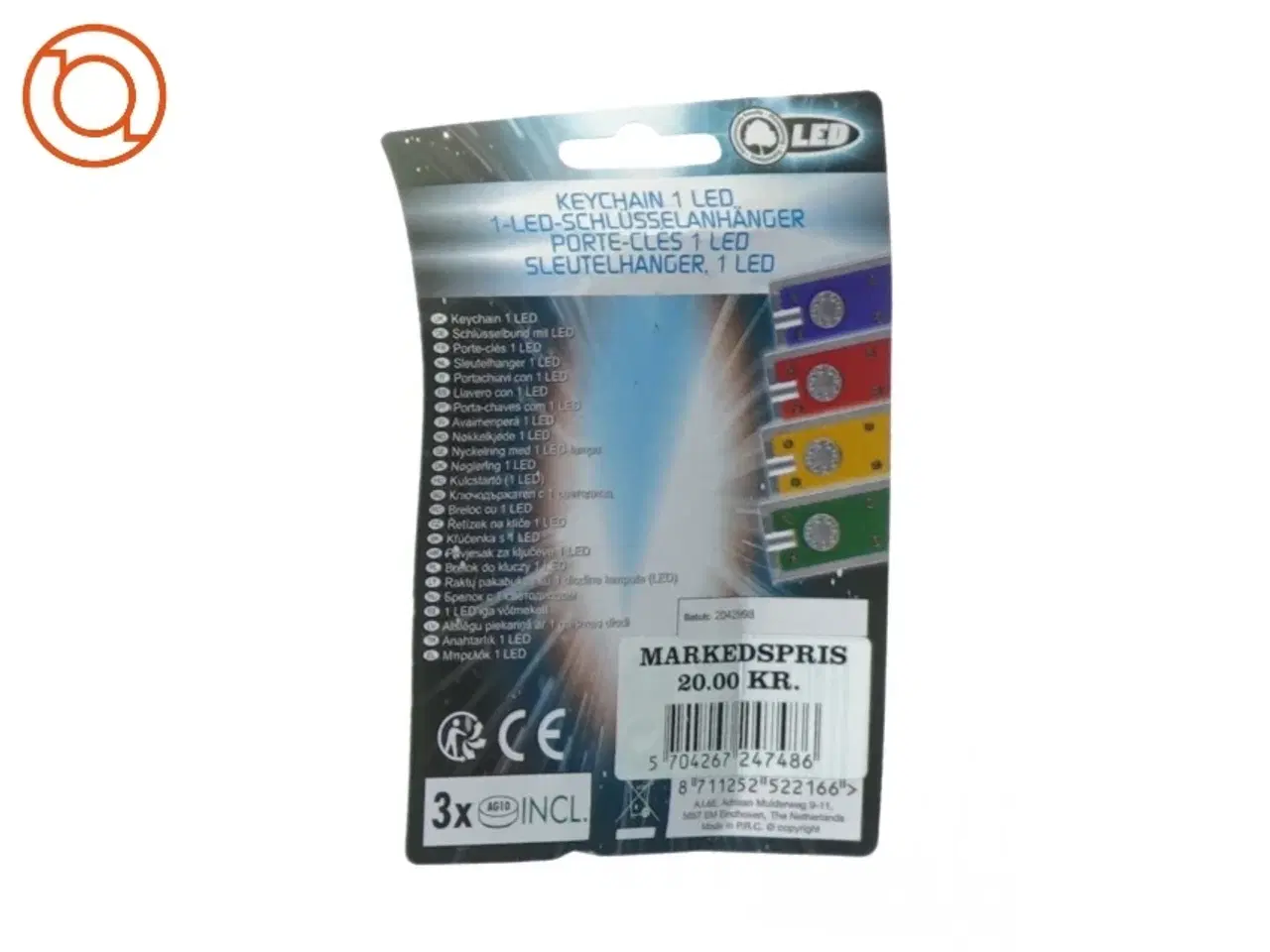 Billede 3 - Nøglering med lygte (str. 15 x 10 cm)