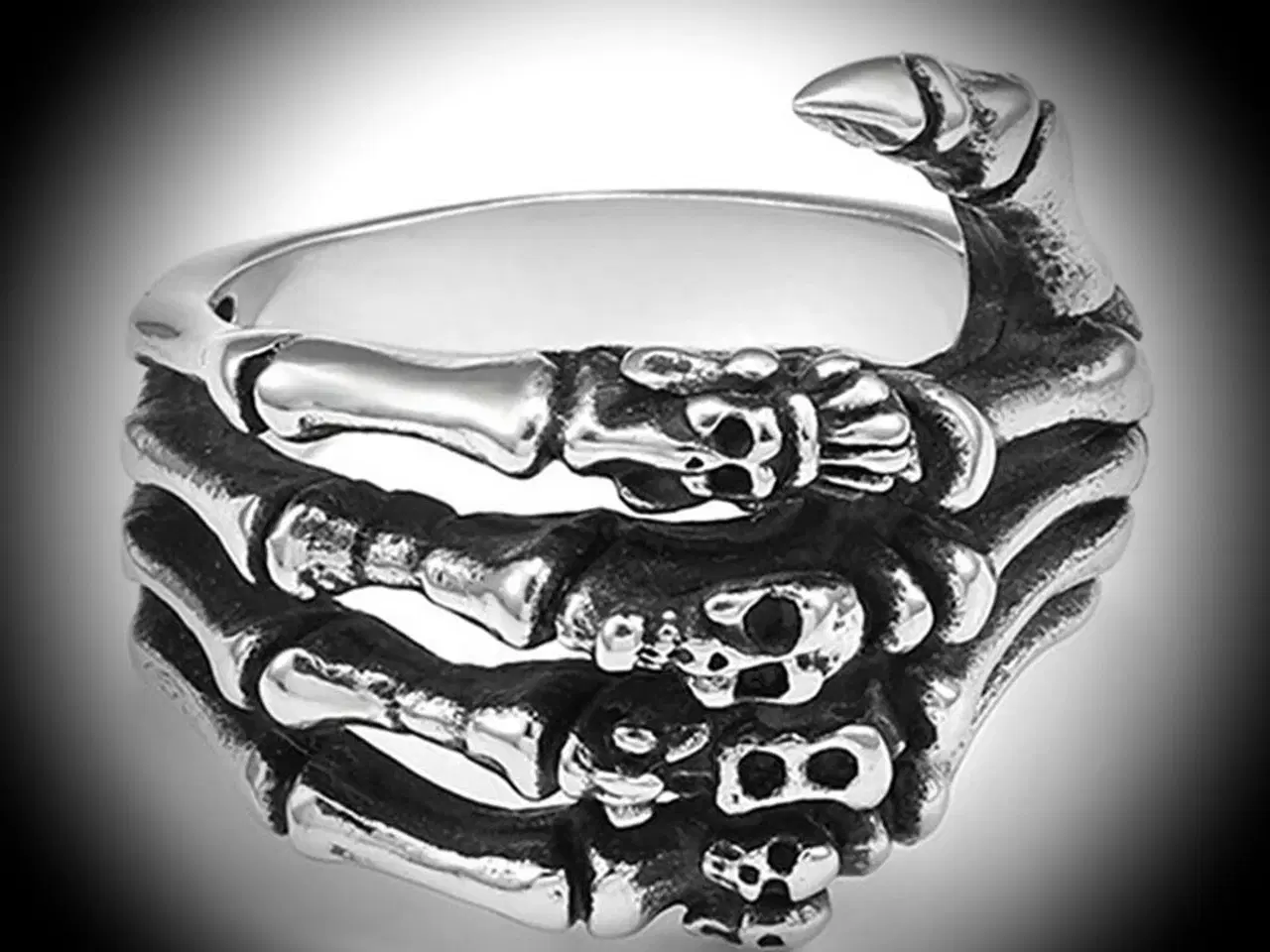 Billede 1 - * Fedeste fingerring med kranier - i Tibetansk Søl