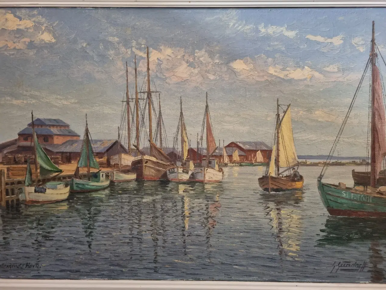 Billede 2 - Oliemaleri - Gilleleje havn