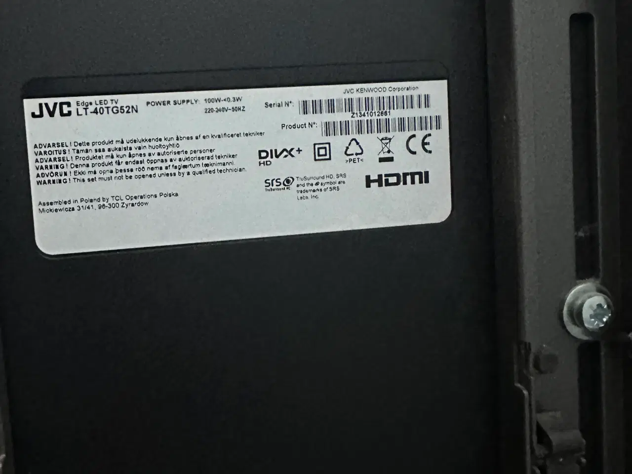 Billede 3 - JVC 40” LED TV