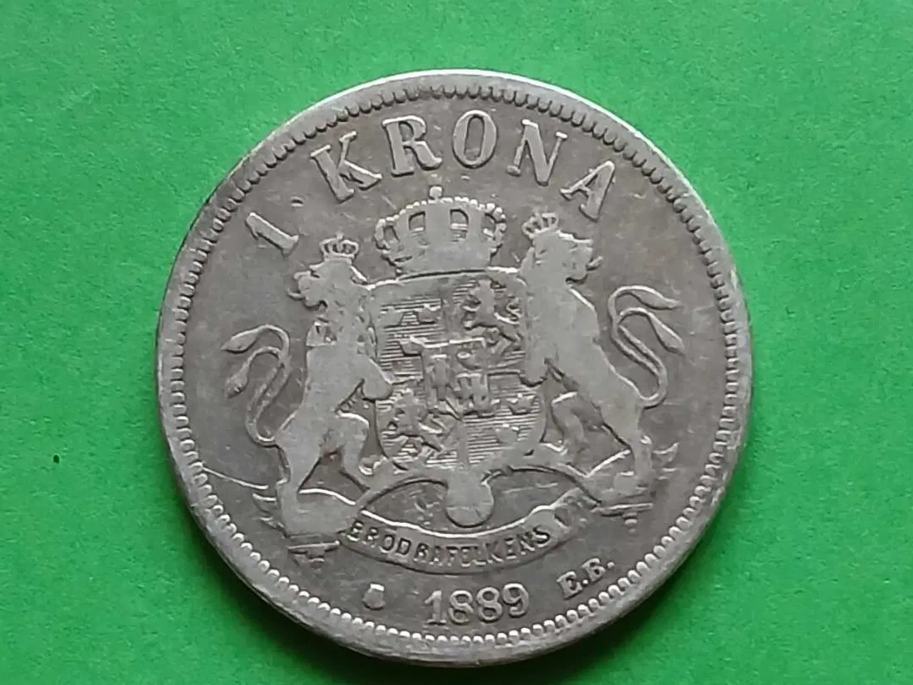 Billede 2 - Svensk 1 krone 1889