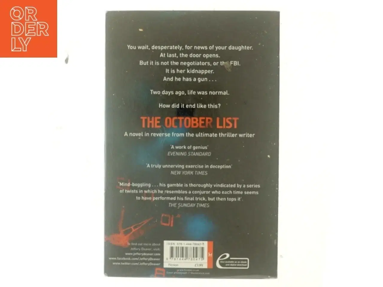 Billede 3 - The October List af Jeffery Deaver (Bog)