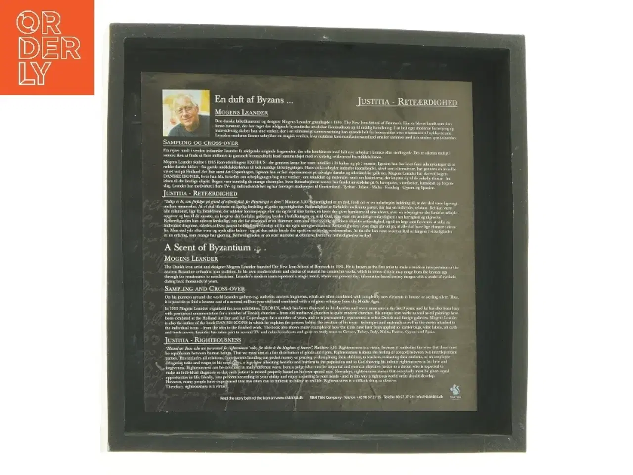 Billede 3 - Mogens Leander ikon/relief (str. 22,5x22,5 cm)