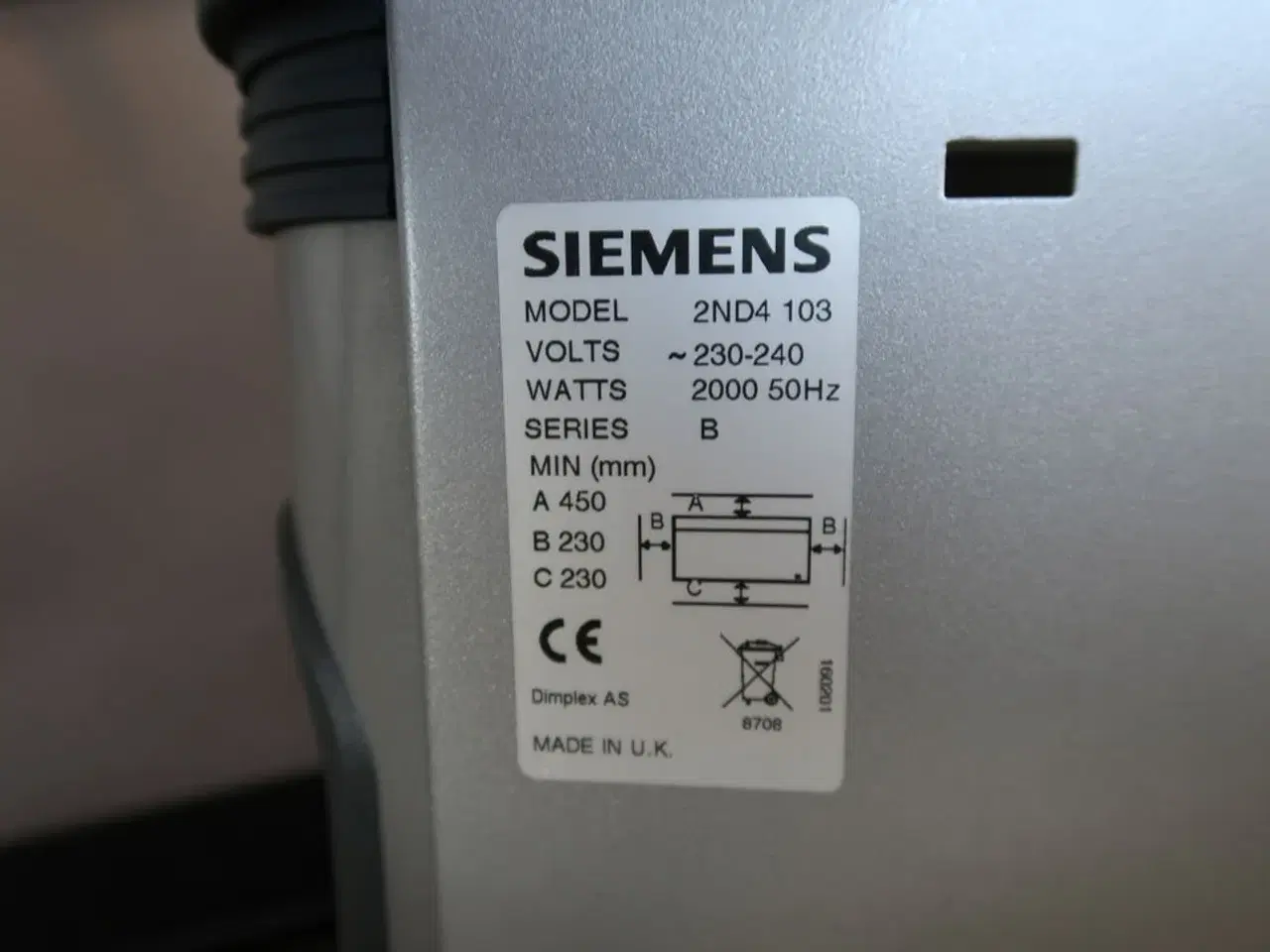 Billede 2 - Elradiator SIEMENS 2ND4 103