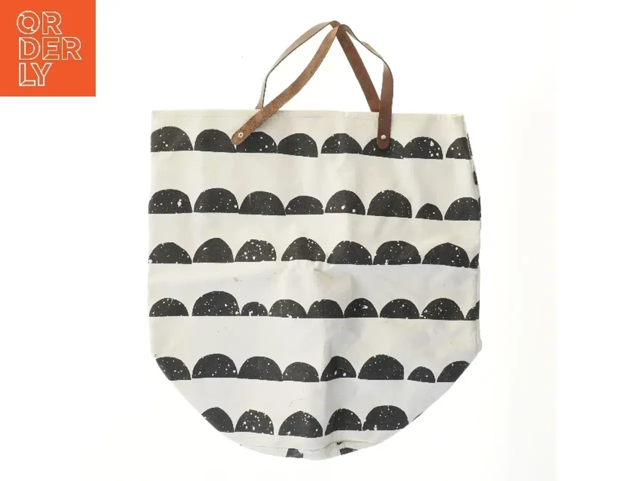 Billede 1 - Stor taske med halvcirkel mønster (str. 60x60 cm)
