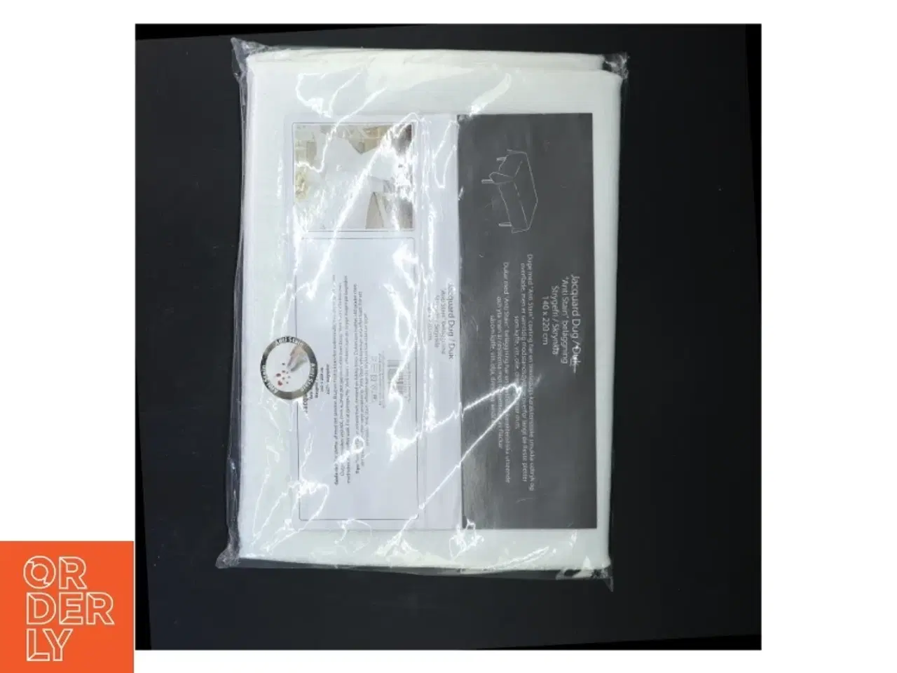 Billede 4 - Hvid jacquard dug  (str. 140x220 cm)