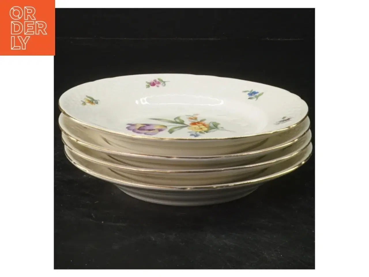 Billede 1 - B&G Saksisk Blomst kagetallerkener (str. Ø 15 cm)